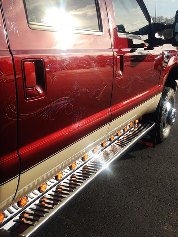 Side striping and running board lighting